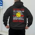 Vintage Softball Dad Like A Baseball Dad US Flag Men's Hoodie Back Print Vintage Softball Dad Like A Baseball Dad US Flag Men's Hoodie Back Print
