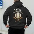 I Yell Because I Care Baseball Dad Coach Men's Hoodie Back Print I Yell Because I Care Baseball Dad Coach Men's Hoodie Back Print