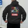 I Yell Because I Care Baseball Dad Father's Day Boys Summer Men's Hoodie Back Print I Yell Because I Care Baseball Dad Father's Day Boys Summer Men's Hoodie Back Print