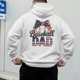 Baseball Dad American Flag Bow Sports Men's Hoodie Back Print Baseball Dad American Flag Bow Sports Men's Hoodie Back Print