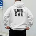 Baseball Dad Birthday Classic Bold Font Baseball Daddy Men's Hoodie Back Print