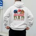 Baseball Dad Camo Father's Day Baseball Stuff Men Premium Men's Hoodie Back Print