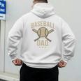 Baseball Dad Crossed Bats Cool Sports Fan Vintage Premium Men's Hoodie Back Print