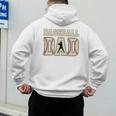 Baseball Dad Distressed Bold Stitch Graphic Sports Father Premium Men's Hoodie Back Print Baseball Dad Distressed Bold Stitch Graphic Sports Father Premium Men's Hoodie Back Print