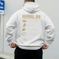 Baseball Dad Drive Pay Clap Repeat Father's Day Premium Men's Hoodie Back Print
