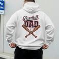 Baseball Dad Fathers Day Game Day Toddler Kids Sport Lovers Men's Hoodie Back Print