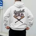 Baseball Dad Father's Day Vintage Baseball Players Men's Hoodie Back Print Baseball Dad Father's Day Vintage Baseball Players Men's Hoodie Back Print