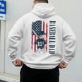 Baseball Dad Flag Tee I Raised Mine Ballpark Dad Men's Hoodie Back Print