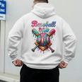 Baseball Dad Game Day Vibes Ice Cream Drip Baseball Daddy Men's Hoodie Back Print