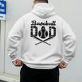 Baseball Dad Happy Fathers Day For Men Wife Daughter Son Men's Hoodie Back Print