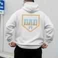 Baseball Dad Ice Cream Drip Home Plate Cool Fathers Day Premium Men's Hoodie Back Print Baseball Dad Ice Cream Drip Home Plate Cool Fathers Day Premium Men's Hoodie Back Print
