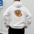 Baseball Dad Leopard Heart Colorful Premium Men's Hoodie Back Print Baseball Dad Leopard Heart Colorful Premium Men's Hoodie Back Print