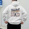 Baseball Dad Player Cool Retro Sports Fan Father's Day Premium Tri-Blend Men's Hoodie Back Print