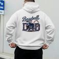 Baseball Dad Proud Fathers Sports Gear Men's Hoodie Back Print