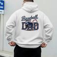 Baseball Dad Proud Fathers Sports Gear Premium Men's Hoodie Back Print