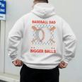 Baseball Dad Like a Regular Dad But With Bigger Balls Premium Men's Hoodie Back Print