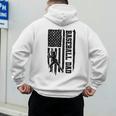 Baseball Dad Retro American USA Flag Baseball Father's Day Men's Hoodie Back Print Baseball Dad Retro American USA Flag Baseball Father's Day Men's Hoodie Back Print
