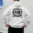 Baseball Dad Baseball Sports Men's Hoodie Back Print