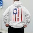 Baseball Dad USA American Flag Father's Day 4th Of July Premium Men's Hoodie Back Print Baseball Dad USA American Flag Father's Day 4th Of July Premium Men's Hoodie Back Print