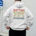 Baseball Dad Vintage Batting 1000 At Fatherhood Men's Hoodie Back Print Baseball Dad Vintage Batting 1000 At Fatherhood Men's Hoodie Back Print