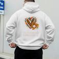 Baseball Daddy Leopard Heart Colorful Premium Men's Hoodie Back Print Baseball Daddy Leopard Heart Colorful Premium Men's Hoodie Back Print