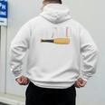 Baseball Player Dad Papa Number One Baseball Dad Fathers Day Premium Men's Hoodie Back Print