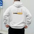 Baseball Player Dad Papa Number One Baseball Dad Fathers Day Raglan Baseball Tee Men's Hoodie Back Print