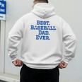 Best Baseball Dad Men's Hoodie Back Print