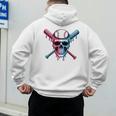 Cool Baseball Ice Cream Dripping Baseball Dad Baseball Lover Premium Men's Hoodie Back Print Cool Baseball Ice Cream Dripping Baseball Dad Baseball Lover Premium Men's Hoodie Back Print