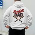 Father's Day Baseball Dad Daddy Vintage Game Day Boys Kids Men's Hoodie Back Print
