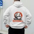 Fathers Day Baseball Dad Parent Premium Men's Hoodie Back Print