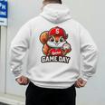 Game Day Baseball Dad Baseball Mam Father's Day Men's Hoodie Back Print Game Day Baseball Dad Baseball Mam Father's Day Men's Hoodie Back Print