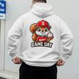 Game Day Baseball Dad Baseball Mam Father's Day Raglan Baseball Tee Men's Hoodie Back Print Game Day Baseball Dad Baseball Mam Father's Day Raglan Baseball Tee Men's Hoodie Back Print