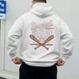 Game Day Baseball Dad Vintage Daddy Father's Day Boys Kids Men's Hoodie Back Print Game Day Baseball Dad Vintage Daddy Father's Day Boys Kids Men's Hoodie Back Print