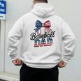 Patriotic Baseball Dad 4th Of July For All American Fathers Men's Hoodie Back Print Patriotic Baseball Dad 4th Of July For All American Fathers Men's Hoodie Back Print