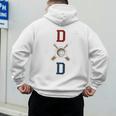 Patriotic Baseball Dad Father's Day Red Blue Star Premium Men's Hoodie Back Print Patriotic Baseball Dad Father's Day Red Blue Star Premium Men's Hoodie Back Print