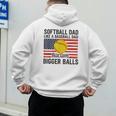 Softball Dad Like Baseball Dad But With Bigger Balls Men's Hoodie Back Print