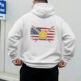 Softball Dad Like A Baseball Dad With Bigger Balls Sport Dad Premium Men's Hoodie Back Print Softball Dad Like A Baseball Dad With Bigger Balls Sport Dad Premium Men's Hoodie Back Print
