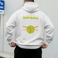 Softball Dad Just Like A Baseball Dad Player Premium Men's Hoodie Back Print Softball Dad Just Like A Baseball Dad Player Premium Men's Hoodie Back Print