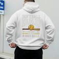 Softball Dad Sports Humor Like Baseball Dad With Big Balls Premium Tri-Blend Men's Hoodie Back Print Softball Dad Sports Humor Like Baseball Dad With Big Balls Premium Tri-Blend Men's Hoodie Back Print