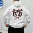 Vintage Baseball Dad For Game Day Father's Day Toddler Kids Men's Hoodie Back Print