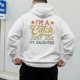 Vintage Baseball Dad Men I'm A Catch Just Ask My Daughter Men's Hoodie Back Print