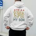 Vintage Baseball Dad For Men I'm A Catch Just Ask My Son Men's Hoodie Back Print Vintage Baseball Dad For Men I'm A Catch Just Ask My Son Men's Hoodie Back Print
