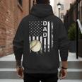 Baseball Dad America Flag Vintage Christmas Xmas Men's Hoodie Back Print Baseball Dad America Flag Vintage Christmas Xmas Men's Hoodie Back Print
