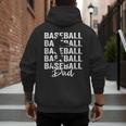 Baseball Dad Baseball Bat Sports Father's Day Men Men's Hoodie Back Print