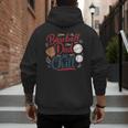 Baseball Dad And Chill Funny For Baseball Lovers Men's Hoodie Back Print