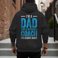 Baseball Dad Coach Father's Day Men's Hoodie Back Print Baseball Dad Coach Father's Day Men's Hoodie Back Print