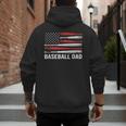 Baseball Dad Father's Day US Flag Baseball Men's Hoodie Back Print Baseball Dad Father's Day US Flag Baseball Men's Hoodie Back Print