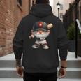 Baseball Dad Gnome With Baseball Bat For Grandpa Life Men's Hoodie Back Print Baseball Dad Gnome With Baseball Bat For Grandpa Life Men's Hoodie Back Print