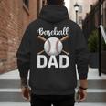 Baseball Dad Happy Fathers Day For Men Boys Men's Hoodie Back Print